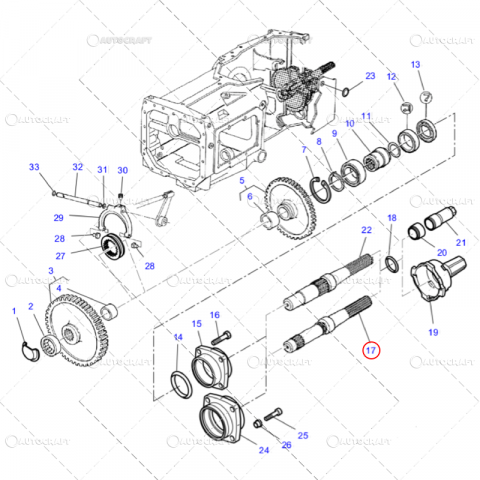 AX PRIZA PUTERE MASSEY FERGUSON 540 RPM 1'' 3/8 - Z=6 - L 287 MM [1]