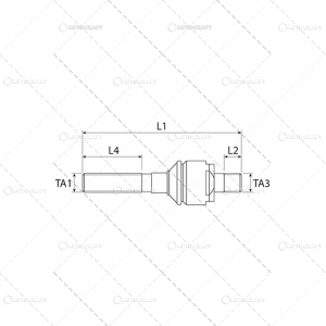 BIELETA DIRECTIE CASE IH M22 X 1.5 RH - M20 X 1.5 RH [1]