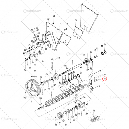 BOLT CU GULER CUTIT CULEGATOARE PORUMB SIP FI Ø20x42 [2]