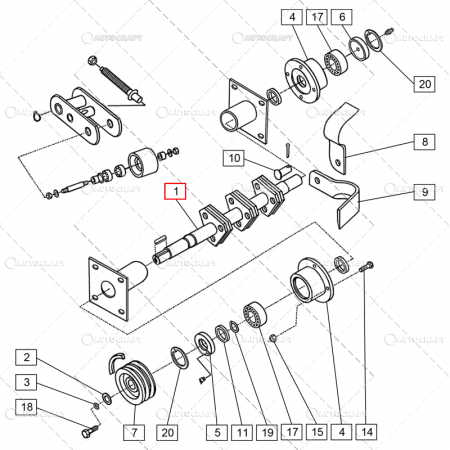 BOLT CU GULER CUTIT CULEGATOARE PORUMB SIP FI Ø20x42 [1]