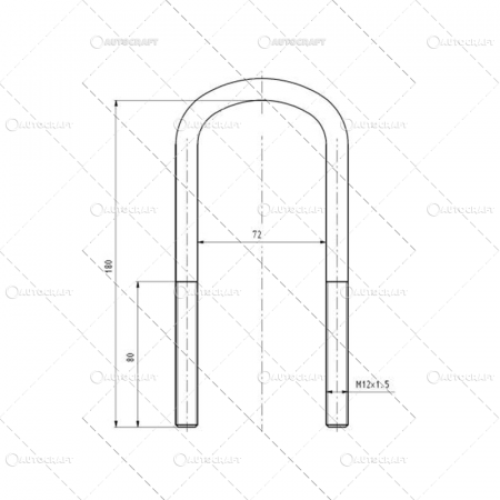 BRIDA ARC FILET M12, LUNGIME 180MM, LATIME 72MM [1]