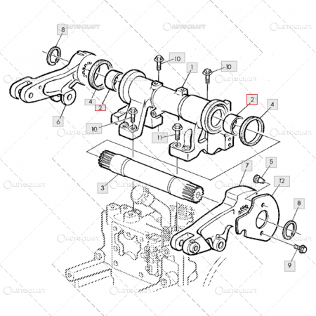 Bucsa, inel, oring, piese arbore ridicare - BUCSA AX RIDICARE HIDRAULICA JOHN DEERE