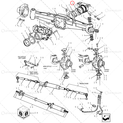 BUCSA PUNTE FATA Ø 115 X 125 X 42 MM CARRARO 20.11, CASE IH, CLAAS, RENAULT, DAVID BROWN, FORD, MASSEY FERGUSON, MC CORMICK, STEYR [1]