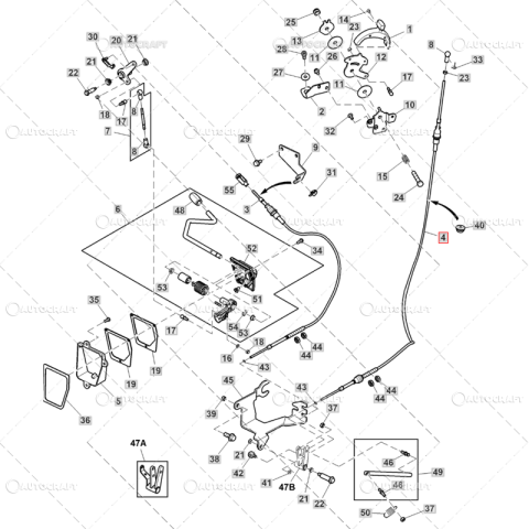 CABLU ACCELERATIE MANA JOHN DEERE L=2074 MM [1]