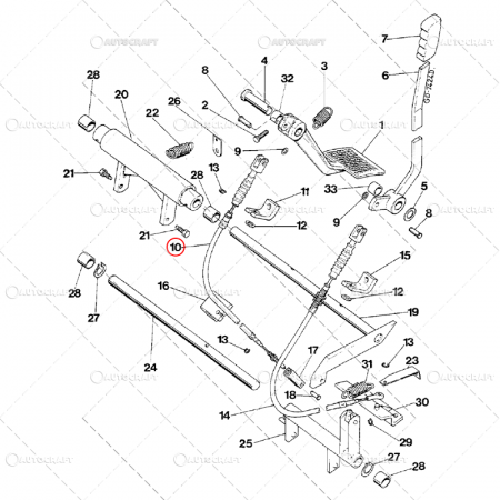 CABLU AMBREIAJ CASE IH, INTERNATIONAL L=645 MM [1]