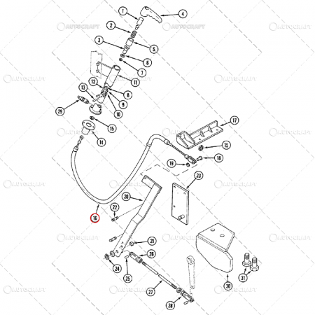CABLU FRANA DE MANA CASE IH, INTERNATIONAL L=1200 [1]