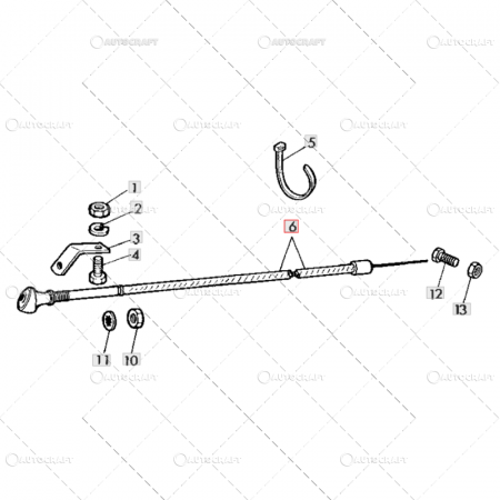 CABLU OPRITOR JOHN DEERE, CASE IH L=2170 MM [1]