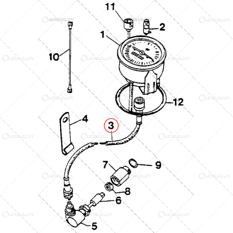 CABLU TUROMETRU CASE IH, FENDT L=2500 M18-M18 [1]
