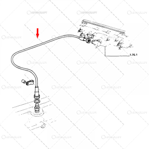 CABLU TUROMETRU FIAT L=830 MM, M16 - M18 [1]