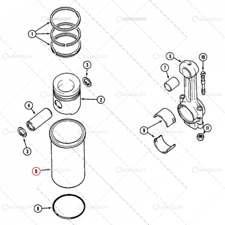 95 - CAMASA MOTOR F CASE IH Ø 100 X 110.75 MM - L 216 MM