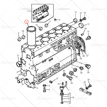 CAMASA MOTOR F MASSEY FERGUSON Ø 100.40 X 104.17 MM - L 226 MM [2]