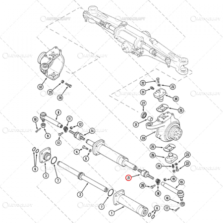 BIELETA DIRECTIE CASE IH M18 x 1.5 RH - M20 x 1.5 RH [3]