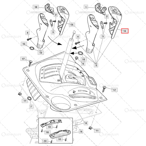 CARCASA MANETA SCHIMBATOR AUTOQUAD PLUS JOHN DEERE [2]