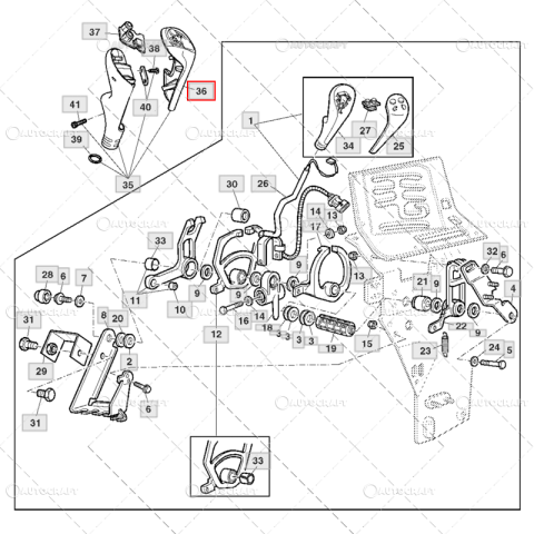 CARCASA MANETA SCHIMBATOR GAME JOHN DEERE POWERQUAD, AUTOQUAD PLUS [1]