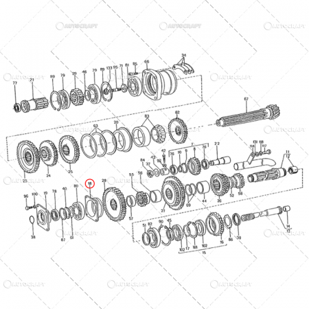 Piese tractor - CARCASA RULMENT 6310 AX INTERMEDIAR PRIZA CUTIE VITEZE U650