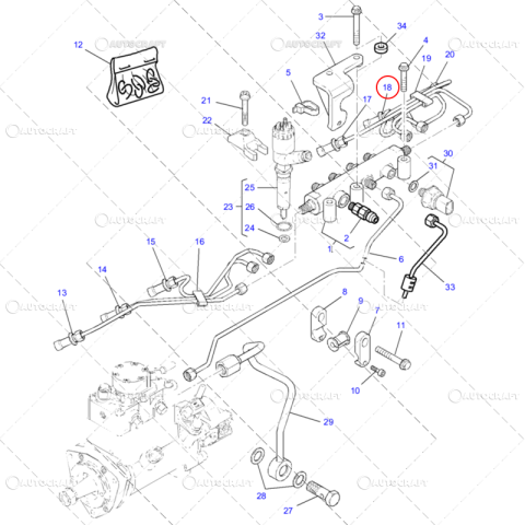 CONDUCTA INJECTOR PERKINS, MASSEY FERGUSON [1]