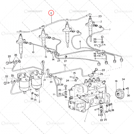 Piese tractor - CONDUCTA SURPLUS INJECTOARE MOTORINA TRACTOR U650