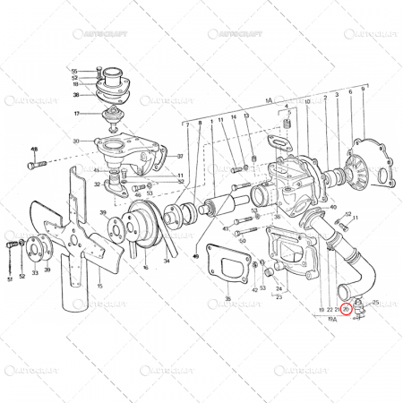 Pompe apa - COT POMPA APA INFERIOR TRACTOR U445 115.11.032