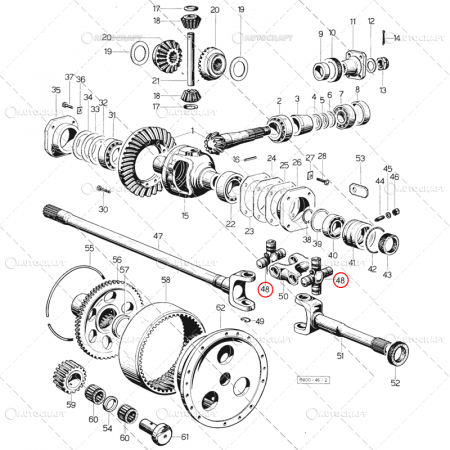 CRUCE CARDAN PLANETAR 30.2 X 106.9 MM SAME, DEUTZ, LAMBORGHINI, HURLIMANN [1]