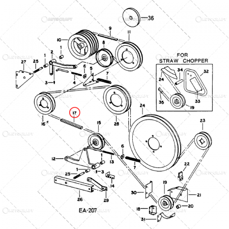 Piese combina - CUREA HEXAGONALA DUBLA COMBINA CASE IH
