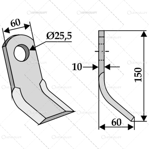CUTIT TOCATOR CURBAT 60X150 AGRIMASTER, MURATORI, CALDERONI, MASCHIO, SICMA MIGLIANICO [1]
