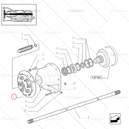 DISC AMBREIAJ HI-LO PRIZA HIDRAULICA NEW HOLLAND, CASE IH [2]