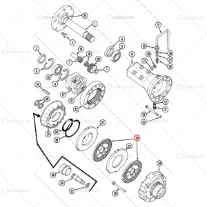 DISC FRANA CU PISTON CASE IH, INTERNATIONAL Ø 255 MM - Z=10 [1]