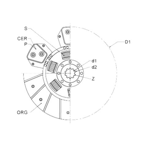 DISC PRIZA PUTERE CASE IH, DAVID BROWN Ø 305 - 23.2 / 28.8 Z 10 [1]