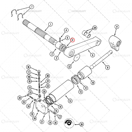 DISTANTIER AX RIDICARE HIDRAULICA CASE IH