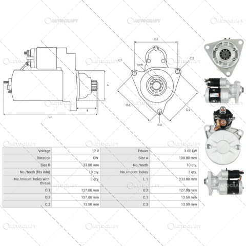 ELECTROMOTOR 12V 2.7 kW, BELARUS, MMZ, T-40, T-25, T-16, MTZ [4]