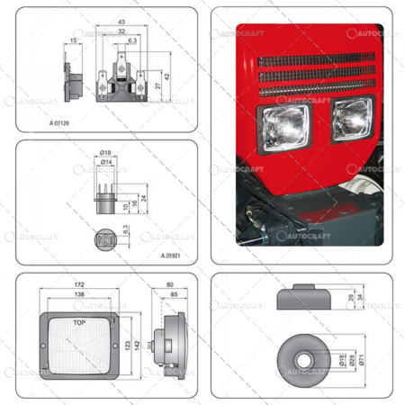 Faruri - FAR TRACTOR INCASTRAT ZETOR 172x142