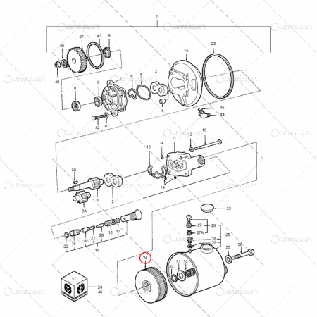 FILTRU SERVODIRECTIE FORD, CASE-IH, DAVID BROWN, Ø 102 MM / 27 MM - 34 MM [2]