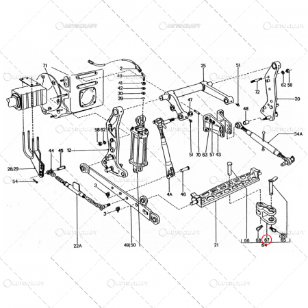 FURCA REMORCARE H GURA DE LUP TRACTOR U650 31.61.173 [4]