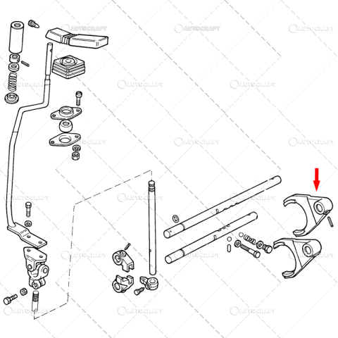 Fiat - FURCA SELECTOR COMANDA REDUCTOR CUTIE DE VITEZE FIAT 1180, 180DT, 1280, 1280DT