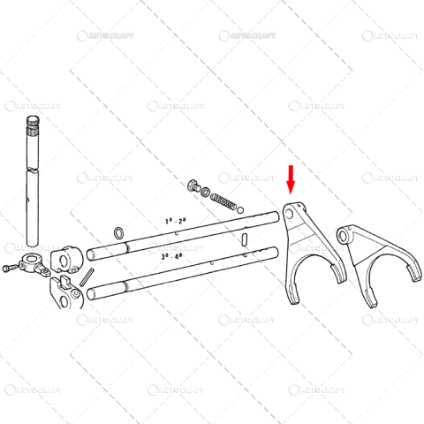 Fiat - FURCA SELECTOR VITEZA 1 - 2 FIAT 1280, 1280DT