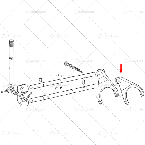 Fiat - FURCA SELECTOR VITEZA 3 - 4 FIAT 1280, 1280DT