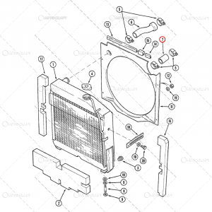Ø 50 X 50 FURTUN INFERIOR RADIATOR CASE IH [1]