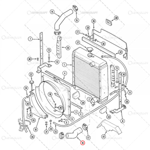 Ø 56 X 56 MM FURTUN INFERIOR RADIATOR CASE IH, MAXXUM, CUMMINS [1]
