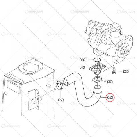 FURTUN POMPA HIDRAULICA MINIEXCAVATOR KUBOTA KX, U [1]