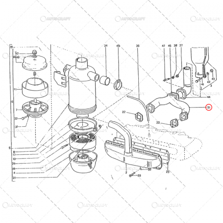 Galerie evacuare - GALERIE EVACUARE COLECTOR GAZE UTB TRACTOR U650 110.05.154