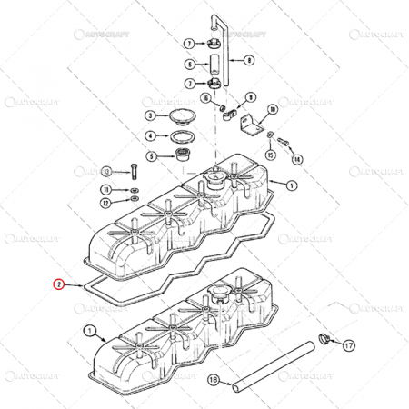 GARNITURA CAPAC CULBUTORI 4 PISTOANE CASE IH [1]