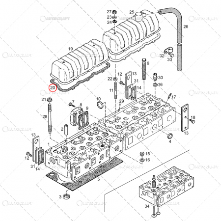 GARNITURA CAPAC CULBUTORI CASE IH, MASSEY FERGUSON [1]