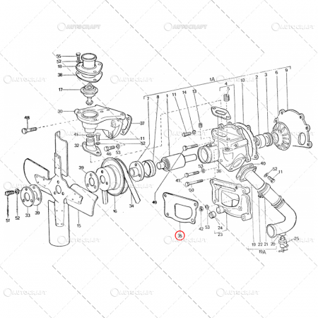 GARNITURA CAPAC POMPA APA FERMIT UTB TRACTOR U445 115.11.137 [1]