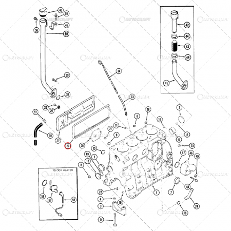 GARNITURA CAUCIUC CAPAC LATERAL CHIULASA CASE IH, MAXXUM, CUMMINS 4 PISTOANE [1]