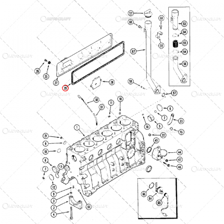 GARNITURA CAUCIUC CAPAC LATERAL CHIULASA CASE IH, MAXXUM, MX, CUMMINS 6 PISTOANE [1]