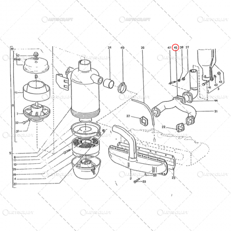 Piese tractor - GARNITURA COT TOBA EVACUARE TRACTOR UTB U650 110.05.157