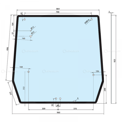 Geamuri spate cabina - GEAM SPATE NEW HOLLAND, CASE IH
