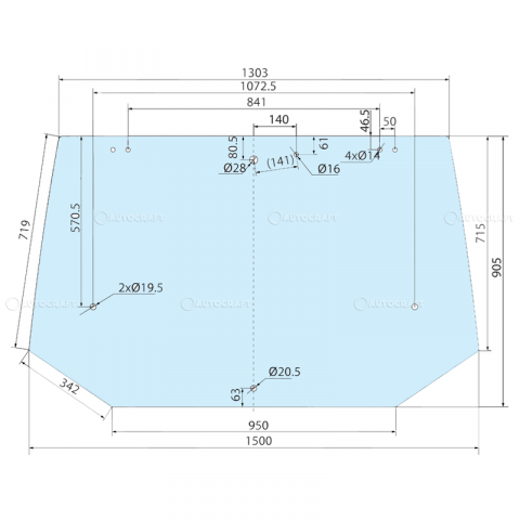 Geamuri spate cabina - GEAM SPATE NEW HOLLAND, FORD, FIAT, CASE IH