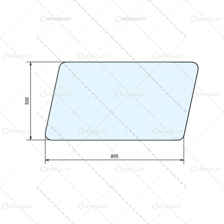 Geamuri - 500x895 GEAM USA CABINA TRAPEZA TRACTOR U651