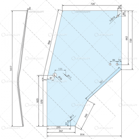 Geamuri usa cabina - GEAM USA STANGA CASE IH